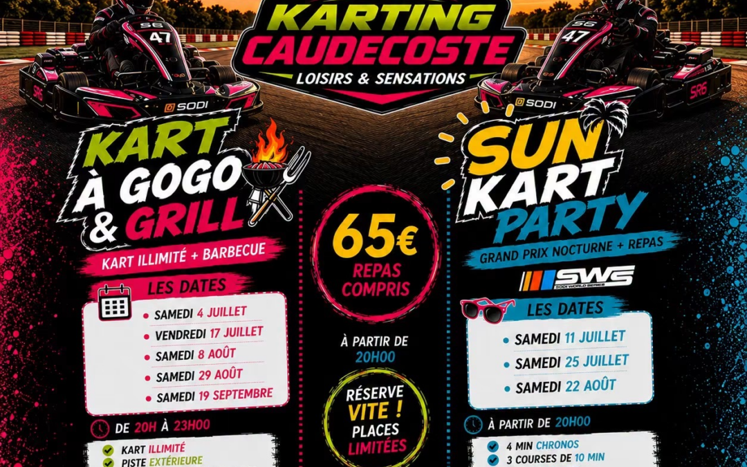 Les soirées de l&rsquo;été au Karting de Caudecoste